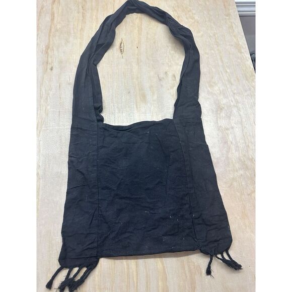 Handmade Elephant Gold Thread Embroidered Vintage Shopping Bag Tote Cross Body - Picture 4 of 7